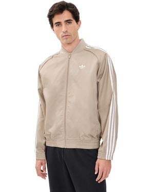 adidas Classics Cotton Twill Track Top - Natural