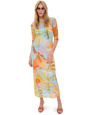 Never Fully Dressed Sky Sydney Mesh Midi Dress - Blue