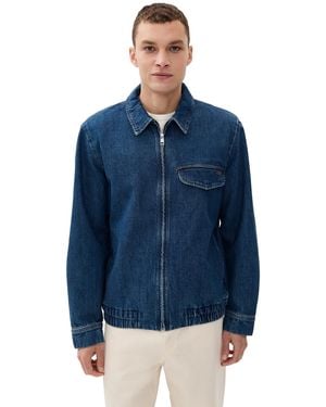 A.P.C. A. P.C. Fabrizio Zipped Blouson Jacket - Blue