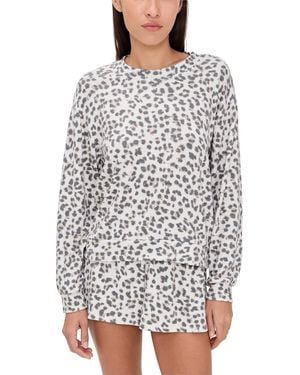 Z Supply Luxe Leopard Long Sleeve Top - Black