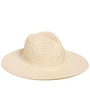 Hat Attack Vented Luxe Packable Straw Hat - White