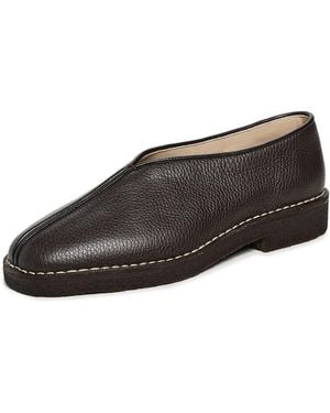 Lemaire Piped Crepe Slippers - Black