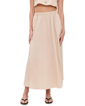 Le Bos Poplin Martha Skirt - Natural