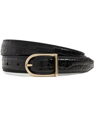 Anderson's Leather Croc Belt - Black