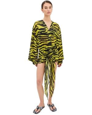 The Attico Mini Coverup Dress - Green