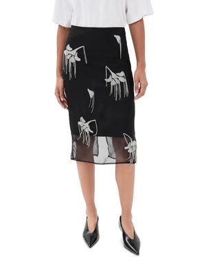 Rohe Embellished Tulip Silk Skirt - Black
