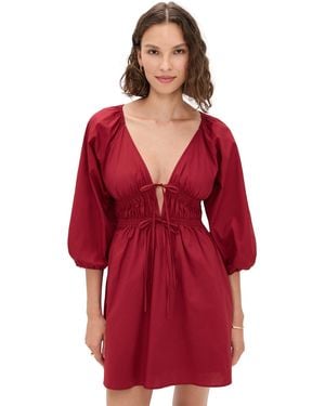 Wayf Leighton Mini Dress - Red