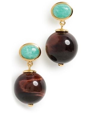 Lizzie Fortunato Tiger Eye Umbria Earrings - Multicolor