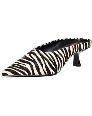 Simon Miller Haircalf Pointed Gala Mules - Black