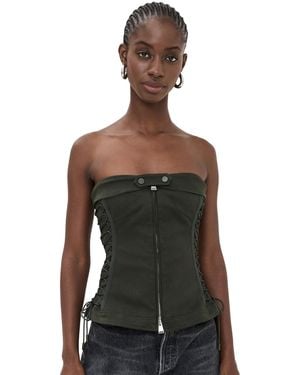 Jonathan Simkhai Sasha Zip Up Bustier - Black