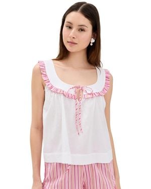 Damson Madder Arden Shell Top - White