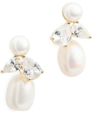 Shashi Cecillia Earrings - White