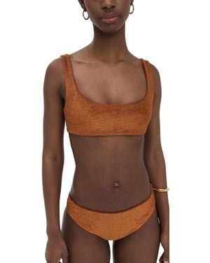 JADE Swim Rounded Edges Top - Brown