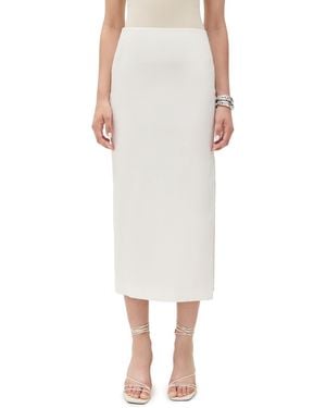 Alice + Olivia Maeve Slip Skirt With Slit - White