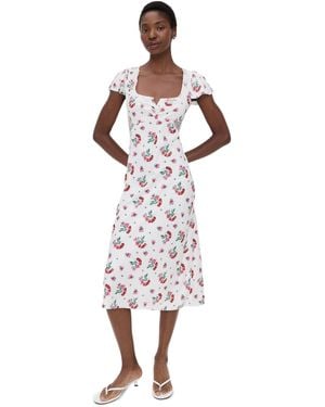 Frankie's Bikinis Delicate Crepe Midi Dress - White
