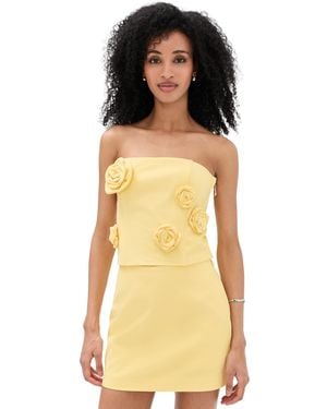 Line & Dot Eleodra Tube Top - Orange