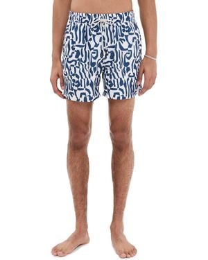 Oas Marbling Swim Shorts 5 - Blue