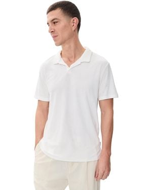 Onia Towel Terry Johnny Collar Polo - White