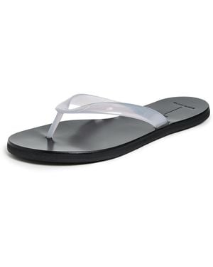 Black Suede Studio Jelly Flip Flops - Black