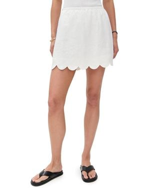 Vrg Grl Nature Of Art Linen Mini Skirt - White
