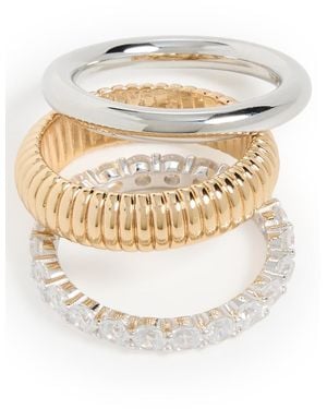 Shashi Roux Ring Set - White