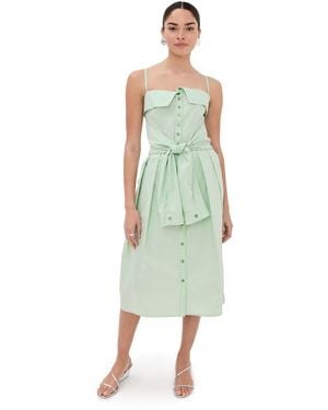 Stella Jean Stripe Midi Dress - Green
