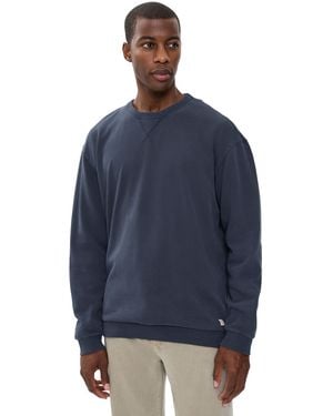 Marine Layer Relaxed Cloud 9 Fleece Crewneck - Blue