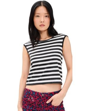 R13 Striped Baby Tee - Black