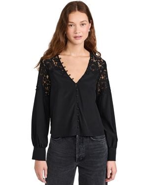 Generation Love Harlea Lace Combo Blouse - Black