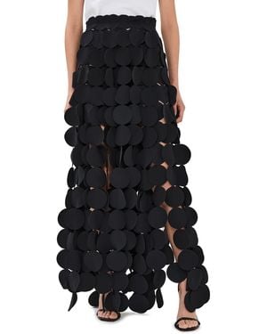 A.W.A.K.E. MODE A. W.a. K.e. Mode Multi Circle Layered Maxi Skirt - Black