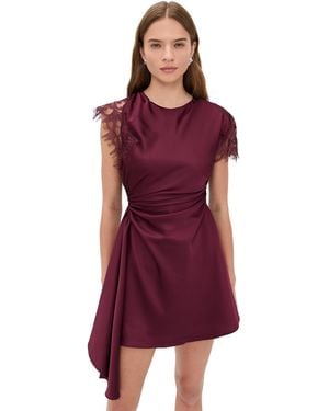 AMUR Zina Ruched Mini Dress - Purple