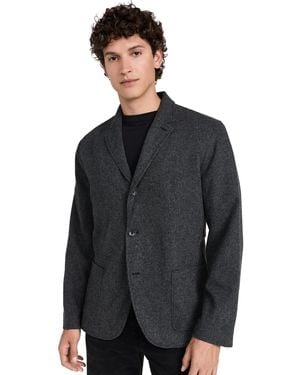 Club Monaco Wool Houndstooth Blazer - Black