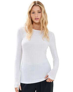 Beyond Yoga Classic Crew Pullover - White