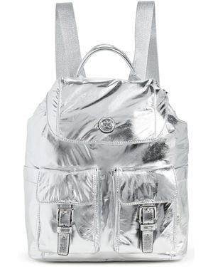 Tory Burch Virginia Metallic Flap Backpack - White