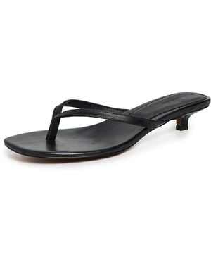 Madewell The Chiara Kitten Heel Thong Sandal - Black