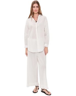 Chan Luu Posey Ruffle Set - White