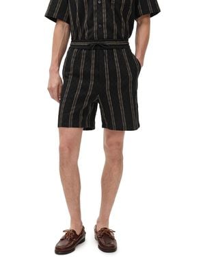 Les Deux Harry Check Dobby Shorts 6 - Black