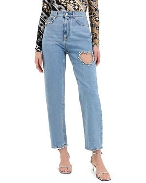 Area Crystal Heart Jeans - Blue