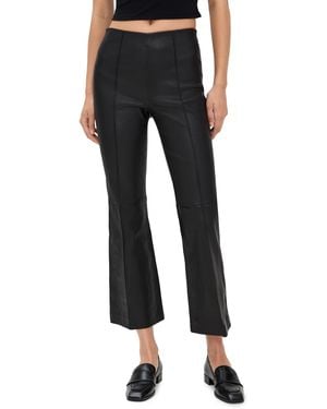 Rag & Bone Irina Leather Kick Flare Pants - Black
