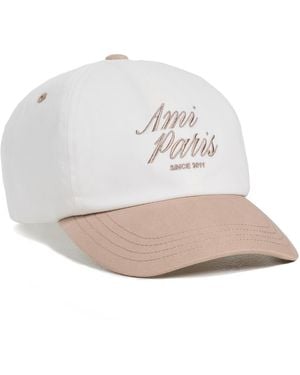 Ami Paris Bicolor Paris Cap - White