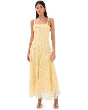 Jonathan Simkhai Imogen Cotton Lace Bustier Midi Dress - Natural