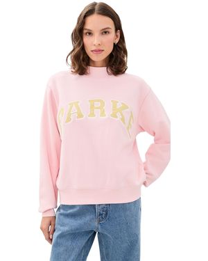 PARKE Varsity Mock Neck Sweatshirt - Pink