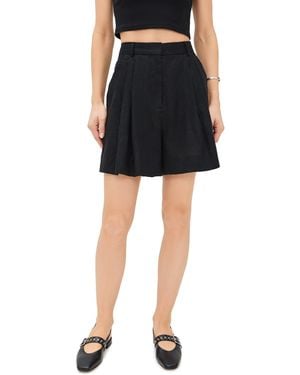 STAUD Cruz Linen Shorts - Black