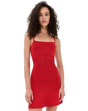 Peachy Den Marie Knit Mini Dress - Red