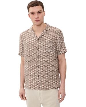 Faherty Short Sleeve Palma Linen Camp Shirt - Multicolor