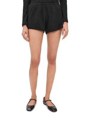 Leset Pointelle Boxer Shorts - Black
