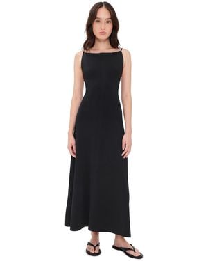 Theory Square Neck Maxi Dress - Black