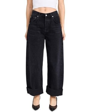Citizens of Humanity Ayla Baggy Cuffed Crop Jeans - Black