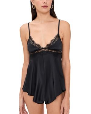 KAT THE LABEL Rae Teddy Romper - Black