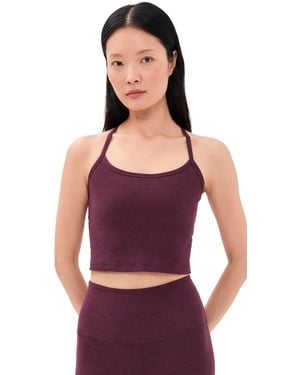 Beyond Yoga Spacedye Slim Racerback Cropped Tank - Purple